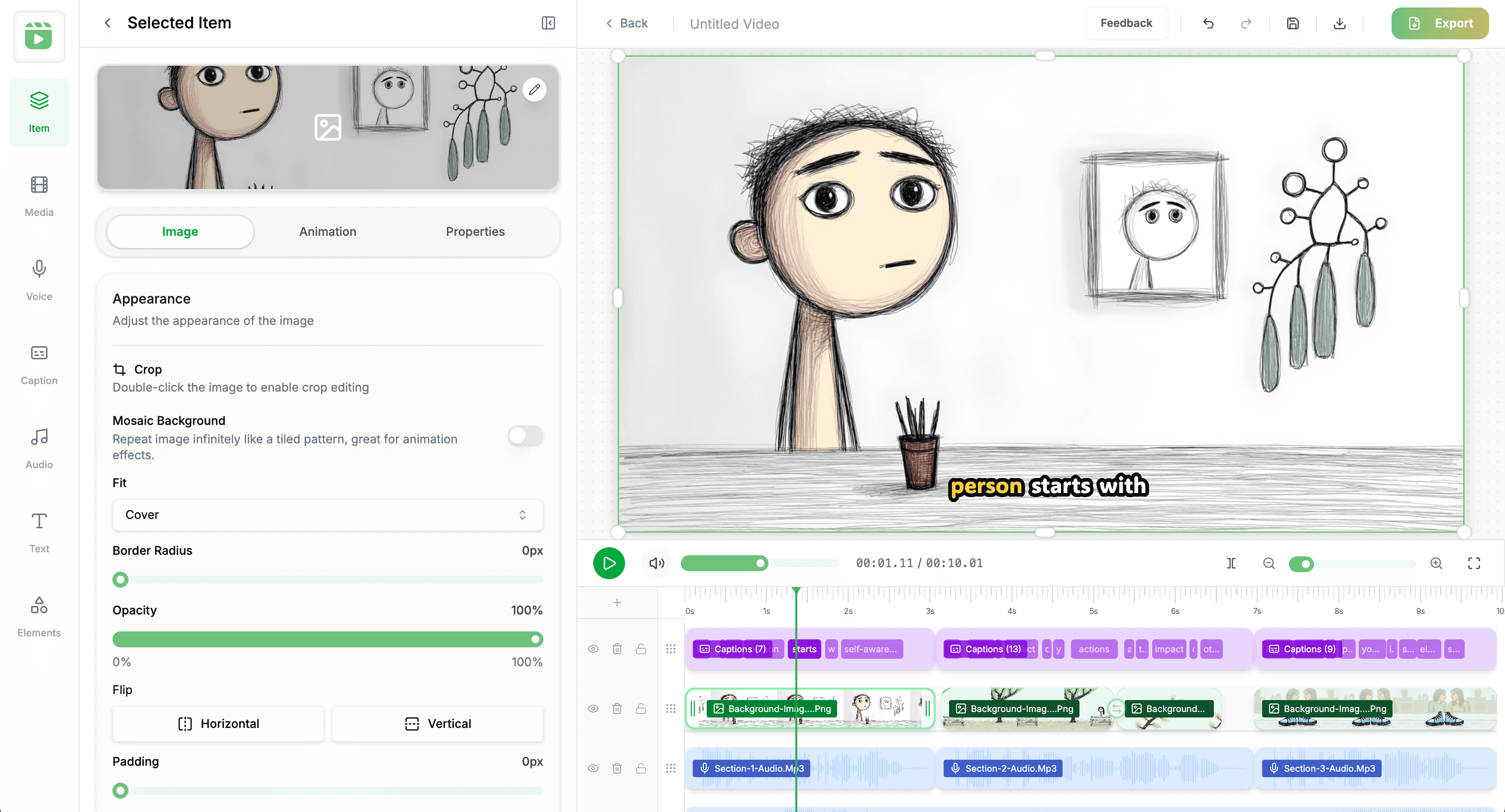 Videnly long-form video creation dashboard
