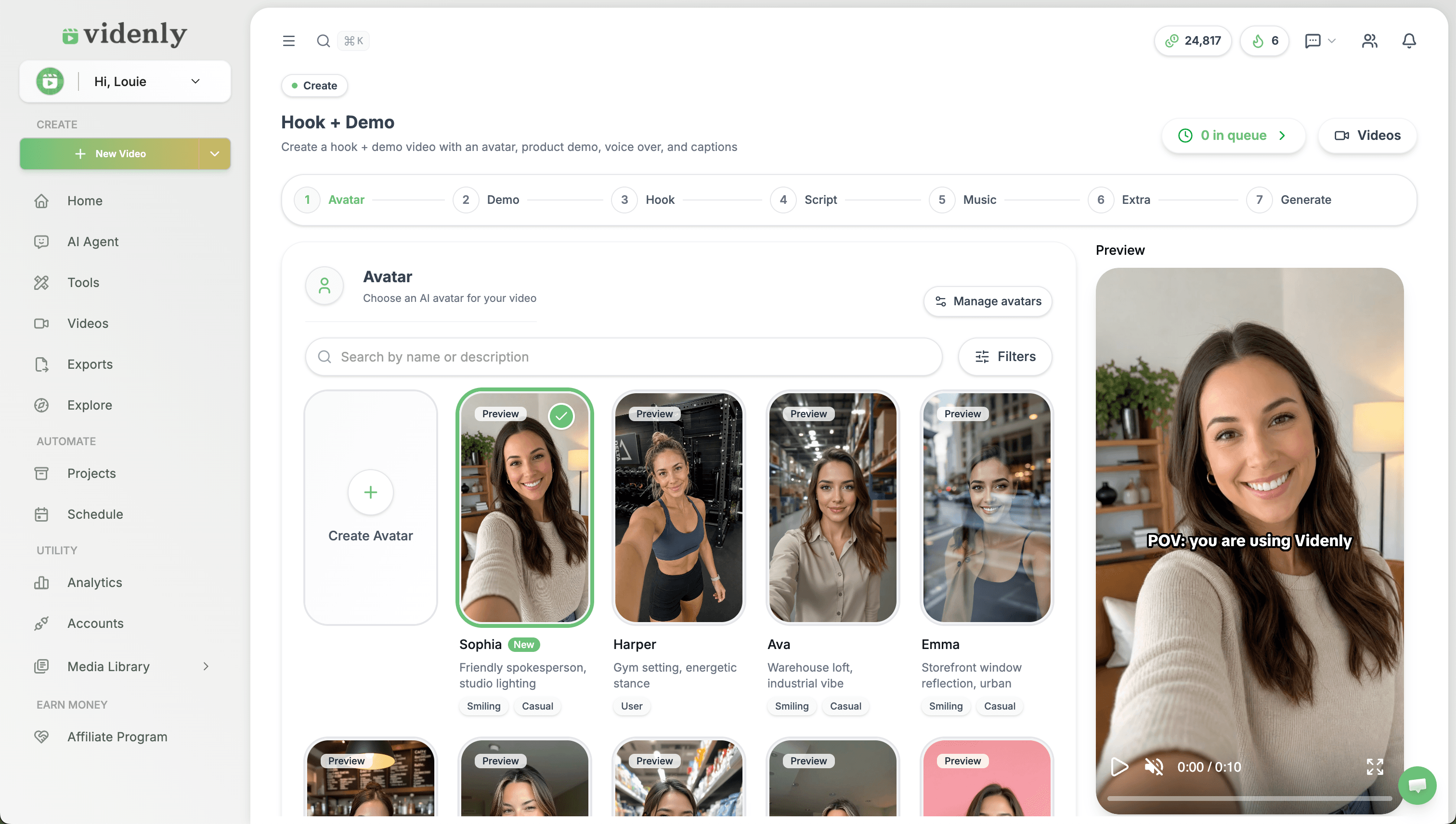 Videnly Ads Studio for creating UGC product ads